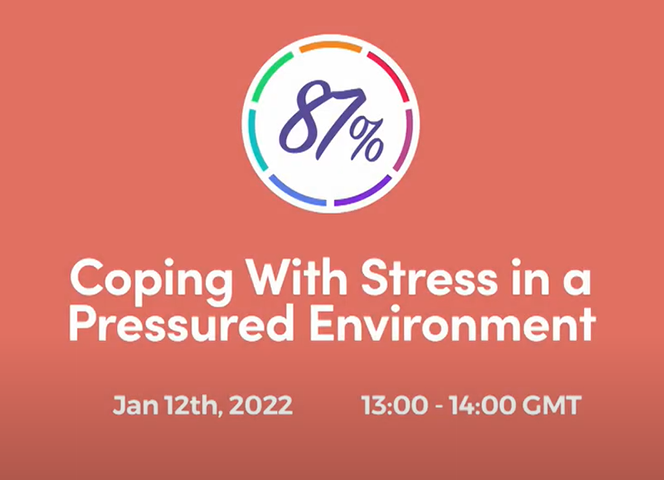 87% Coping with stress in a pressured environment